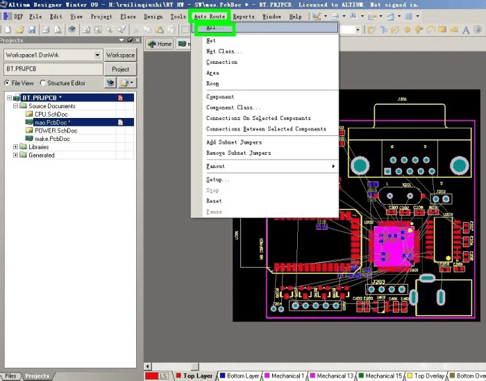 LEC16-Auto route with different width of tracks || Altium 21 complete ...