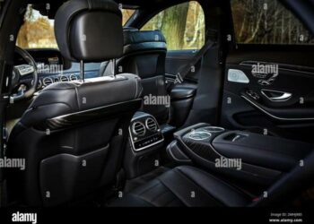 Premium Photo | Black interior details of a modern luxury car