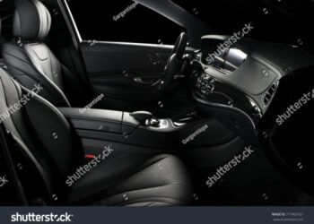 Premium AI Image | Black interior details of a modern luxury car
